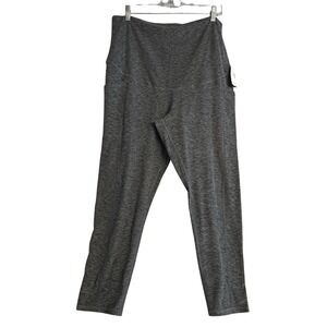 Maurice's Maternity Leggings Large Black Pants Slacks Workout Stretchy
